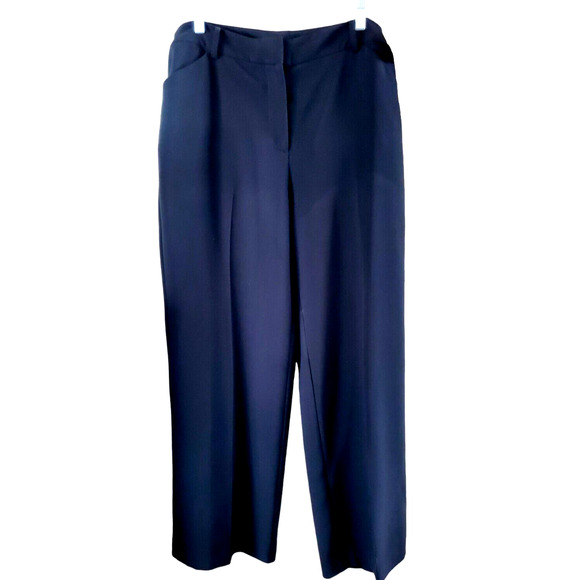 Chico's Black Wide Leg Trousers Dress Pants Sz 2.5 Regular or 14 or 38W X 33L - Picture 1 of 4